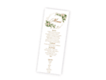 Meniu nunta elegant 7.5 × 20cm verde 1 Meniu nunta elegant verde