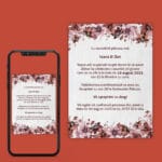 Invitatie digitala nunta cu flori 1 Invitatie digitala nunta cu flori