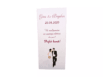 Meniu nunta elegant 9.5 x 21cm alb