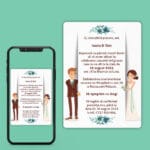 Invitatie digitala nunta cu mire si mireasa