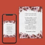 Invitatie digitala nunta cu flori