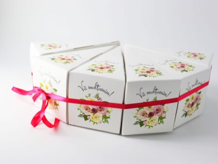 Cutii marturii nunta botez flower bouquet