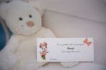 Plicuri bani elegante botez 9 x 20cm alb