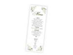 Meniu nunta elegant 7.5 × 20cm verde