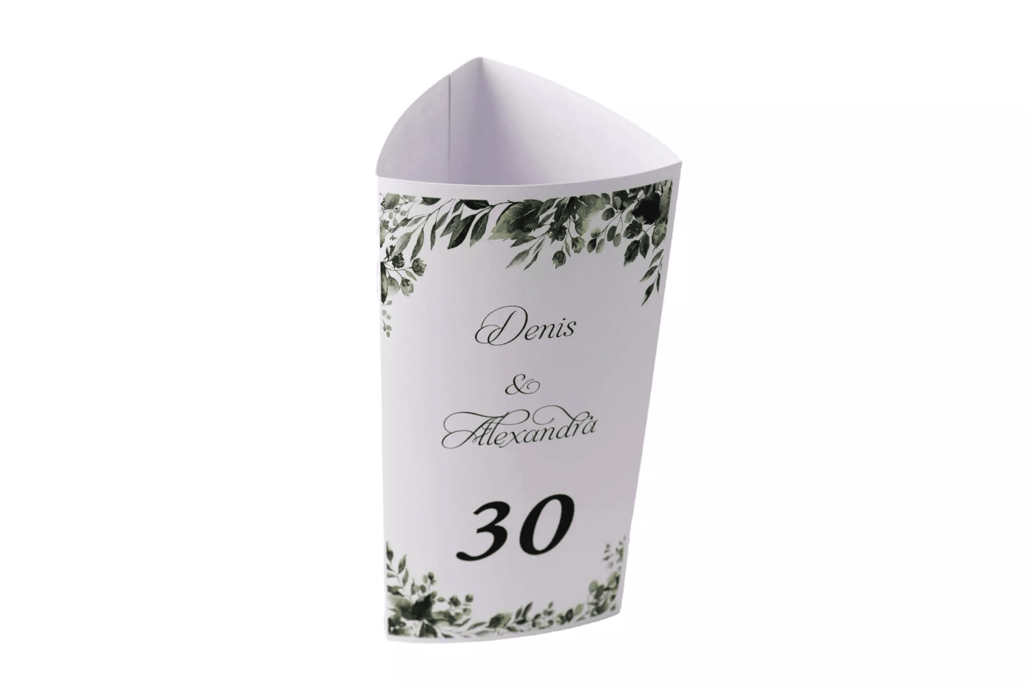 Meniu nunta elegant 9.5 × 21cm alb Meniu nunta elegant 9.5 × 21cm alb