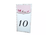 Meniu nunta elegant 10 x 19cm roz 1 Meniu nunta elegant 10 x 19cm roz