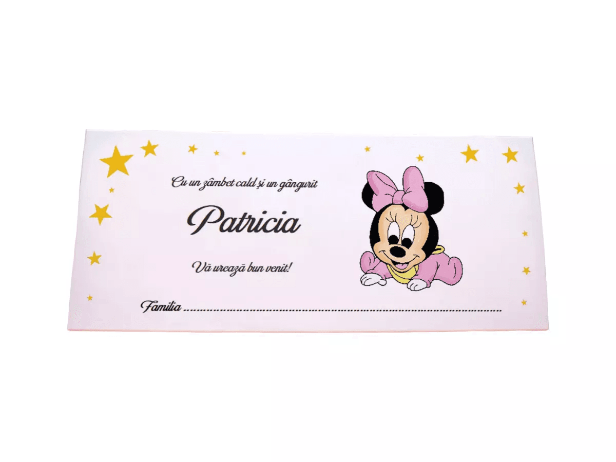 Plicuri bani elegante botez 9 x 20cm roz Plicuri bani elegante botez 9 x 20cm roz