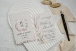 Invitatie nunta alb din carton 11