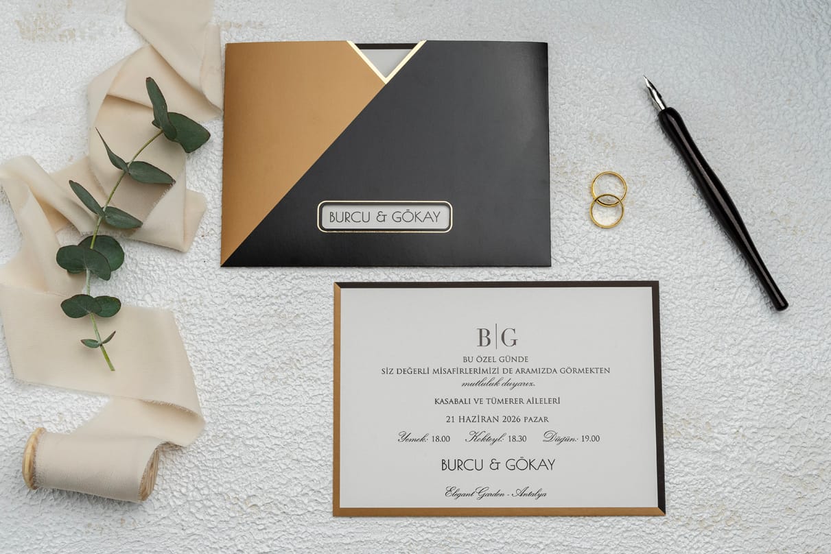 Invitatie nunta maro din carton 8 Invitatie nunta maro din carton 8