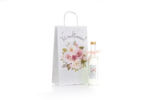SET Marturie nunta 2 FlowerBouquet Pungi Sticle 200ml SET Marturie nunta 2 FlowerBouquet Pungi Sticle 200ml