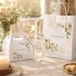 SET Marturie nunta Roses 3 Pungi Cutii 200g Sticle 200ml
