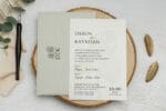 Invitatie nunta alb din carton 15x11cm ǀ e-Marturii.ro