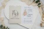 Invitatie nunta alb din carton 12