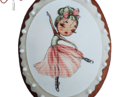 Martisor din turta dulce balerina 9 cm
