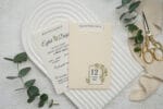 Invitatie nunta crem din carton 12