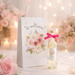 SET Marturie nunta 4 FlowerBouquet Pungi Sticle 200ml
