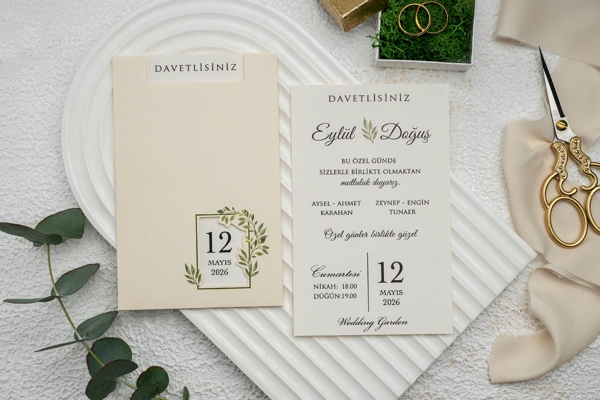 Invitatie nunta crem din carton 12 Invitatie nunta crem din carton 12