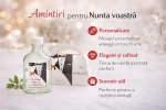 SET Marturie nunta 1 Pungi Sticle 200ml Cutii 200g M3902