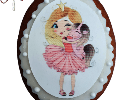 Turta dulce fetita cu unicorn 9 cm