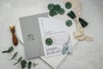 Invitatie nunta gri din carton 7