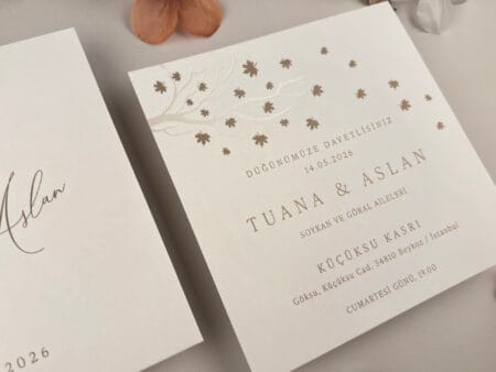 Invitatii de nunta patrata Elite 13333cu plic inclus
