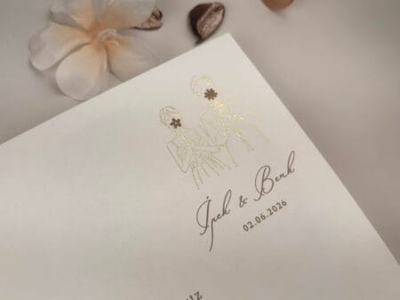 Invitatie nunta cu plic patrat negru 13328-elite
