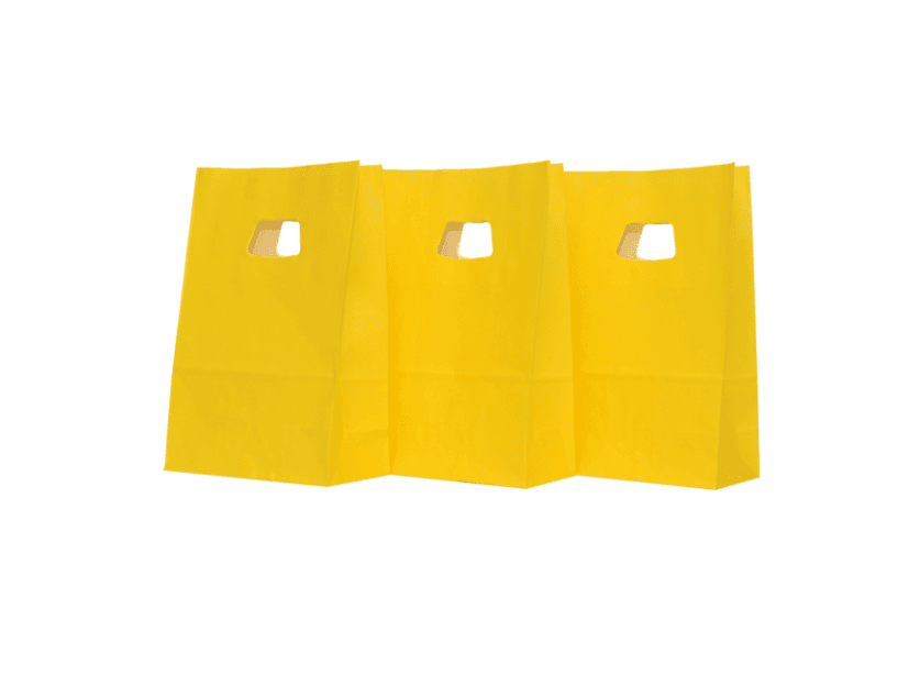 Sacosa 14x7x21cm hartie Galbena Sacosa 14x7x21cm hartie Galbena