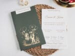 Invitatie nunta verde cu plic 2485
