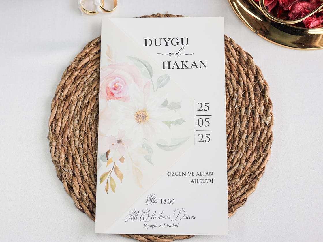 Invitatie nunta eleganta cu flori 2479 Invitatie nunta eleganta cu flori 2479
