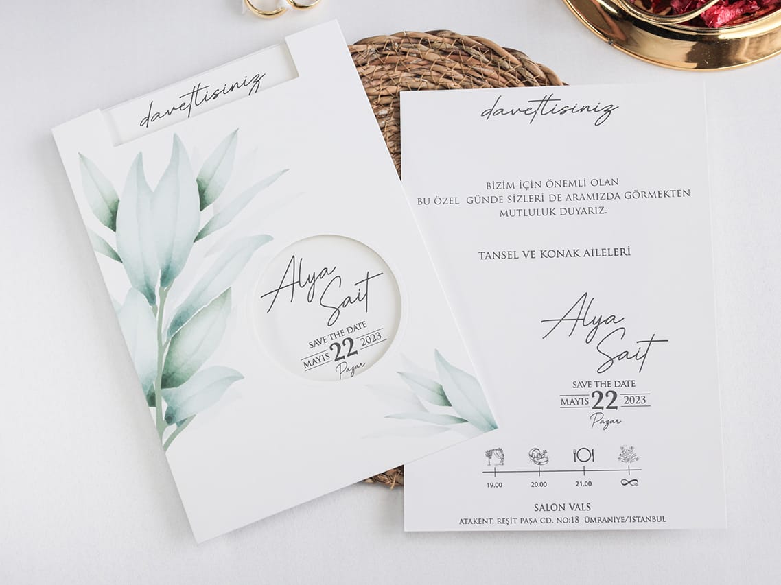 Invitatie nunta verde cu nuferi 2459 Invitatie nunta verde cu nuferi 2459