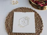 Invitatie nunta 2505 patrata aurie