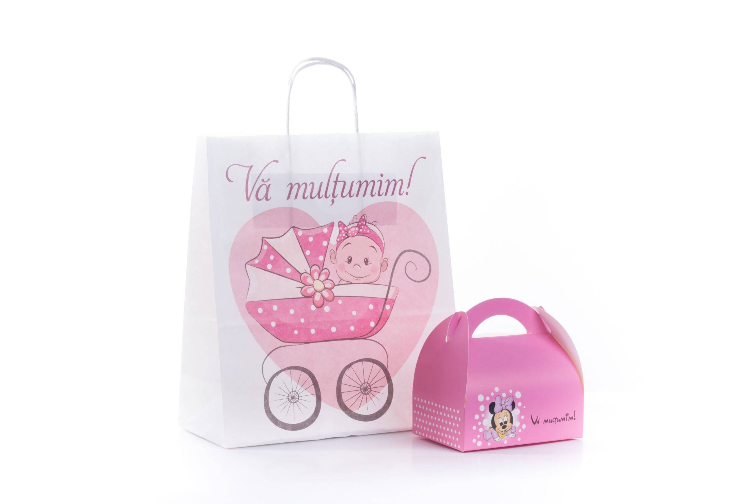 SET marturii botez punga si cutie 200g Minnie 4 SET marturii botez punga si cutie 200g Minnie 4