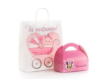 SET marturii botez punga cutie 500g