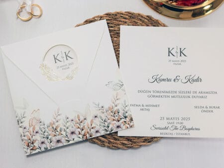 Invitatie nunta colorata flori 2443