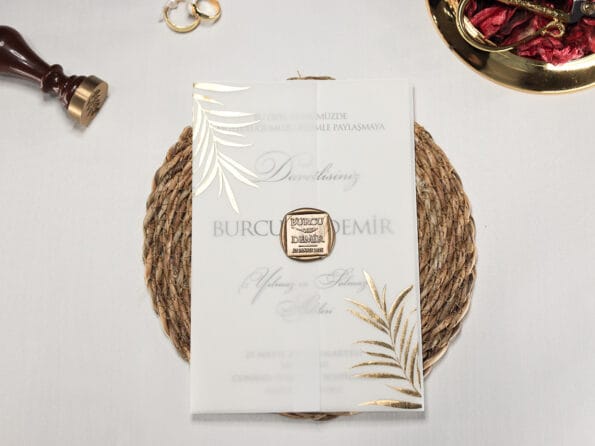Cum sa faci o invitatie de nunta perfecta? 5 sfaturi si trucuri Invitatie nunta eleganta aurie 2451