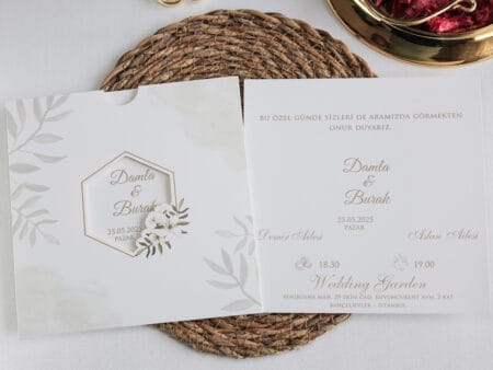 Invitatie nunta plic decupat 2483