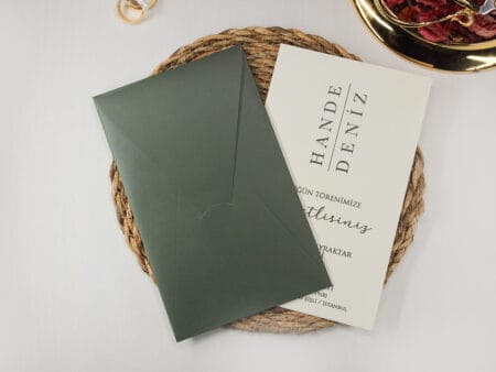 Invitatii nunta verde inchis 2465