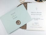 Invitatie nunta plic albastru 2440