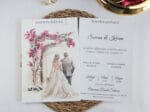 Invitatie nunta 2502 flori de cires