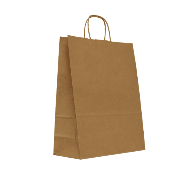 Sacose cu maner rasucit, natur, kraft, 32x12x41 cm, eMarturii Sacose cu maner rasucit, natur, kraft, 32x12x41 cm, eMarturii