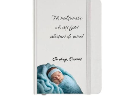Agenda A5 alba, coperta reciclata, 196 pagini, personalizat