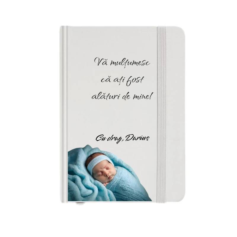 Notebook alb A6, personalizabil, cadou deosebit Notebook alb A6, personalizabil, cadou deosebit