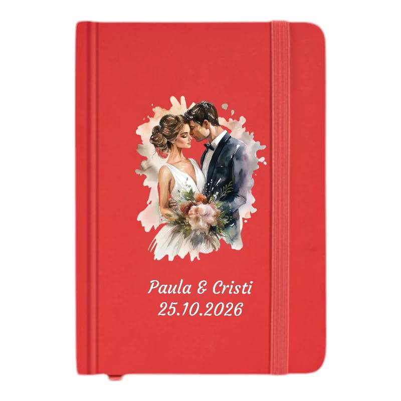 Notebook A6 personalizat, rosu, agenda, cadou, amintire unica Notebook A6 personalizat, rosu, agenda, cadou, amintire unica
