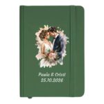 Notebook A6, verde, caiet personalizat, amintire, jurnal, marturie