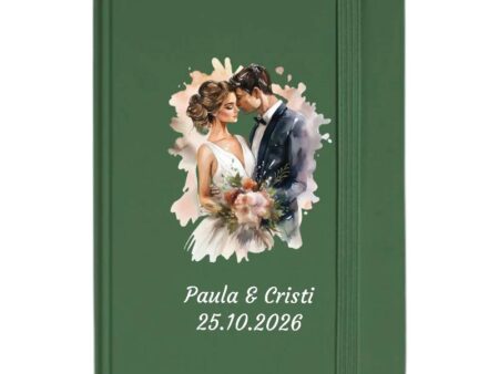 Notebook A6, verde, caiet personalizat, amintire, jurnal, marturie
