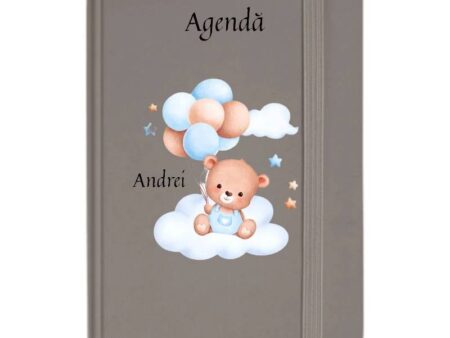 Notebook A6 gri, nunta, personalizat, 196 pagini, cadou ecologic
