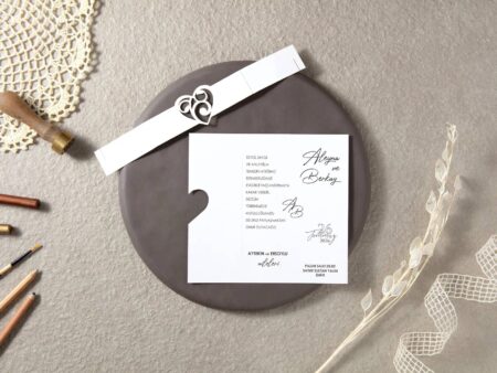 Invitatie nunta alba 7125