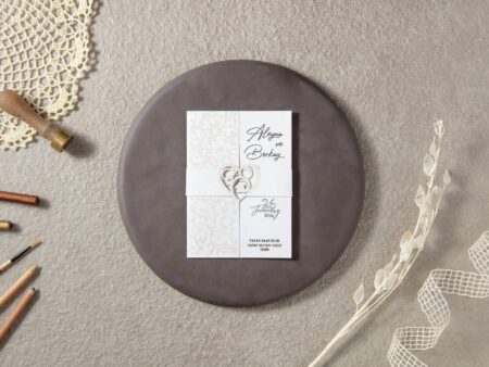 Invitatie nunta alba 7125