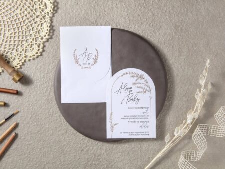 Invitatie nunta alba 7095