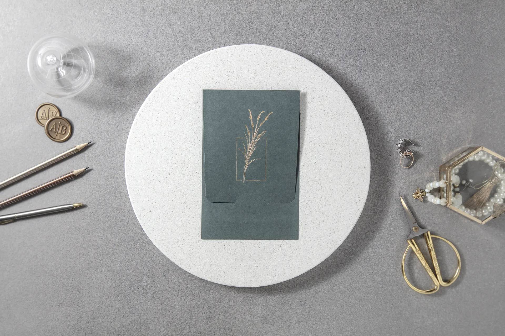 Invitatie nunta verde 7116 Invitatie nunta verde 7116